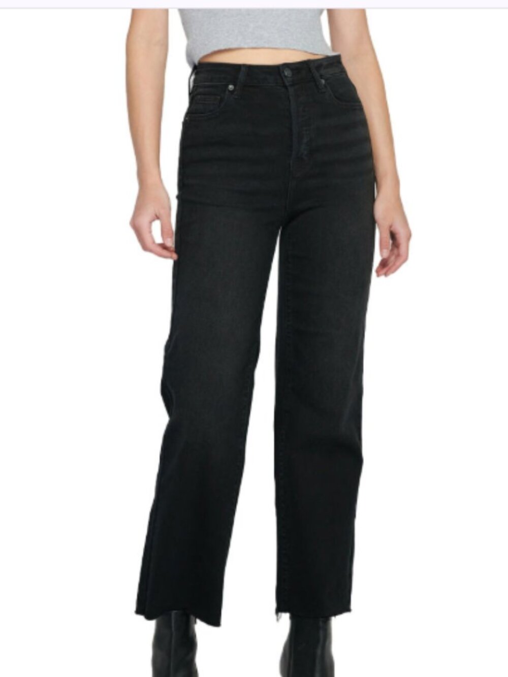 Hidden Jeans Tracey High Waist Wide Straight Leg Jeans Size 28